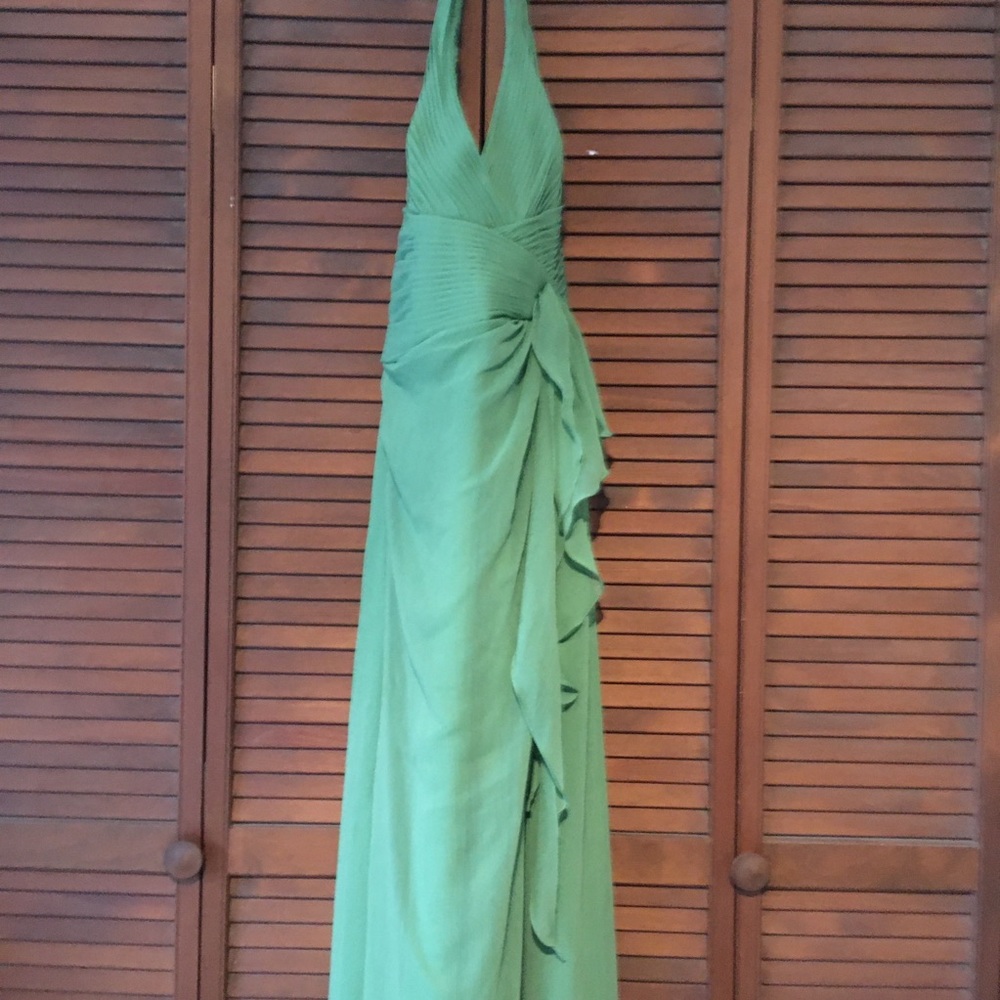 Green Halter bridesmaid dress